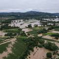 Snimke iz zraka obrane od poplava na području Brdovca: Postavljaju se zečji nasipi