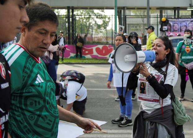 Protest march ahead of the opening match of the 2026 FIFA World Cup, in Mexico City