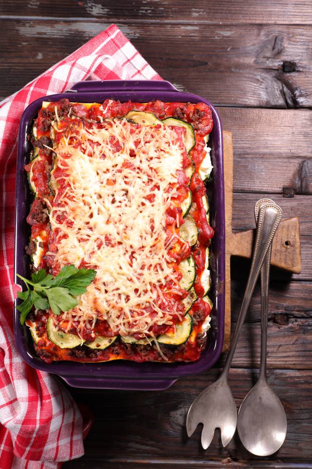beef and courgette lasagna