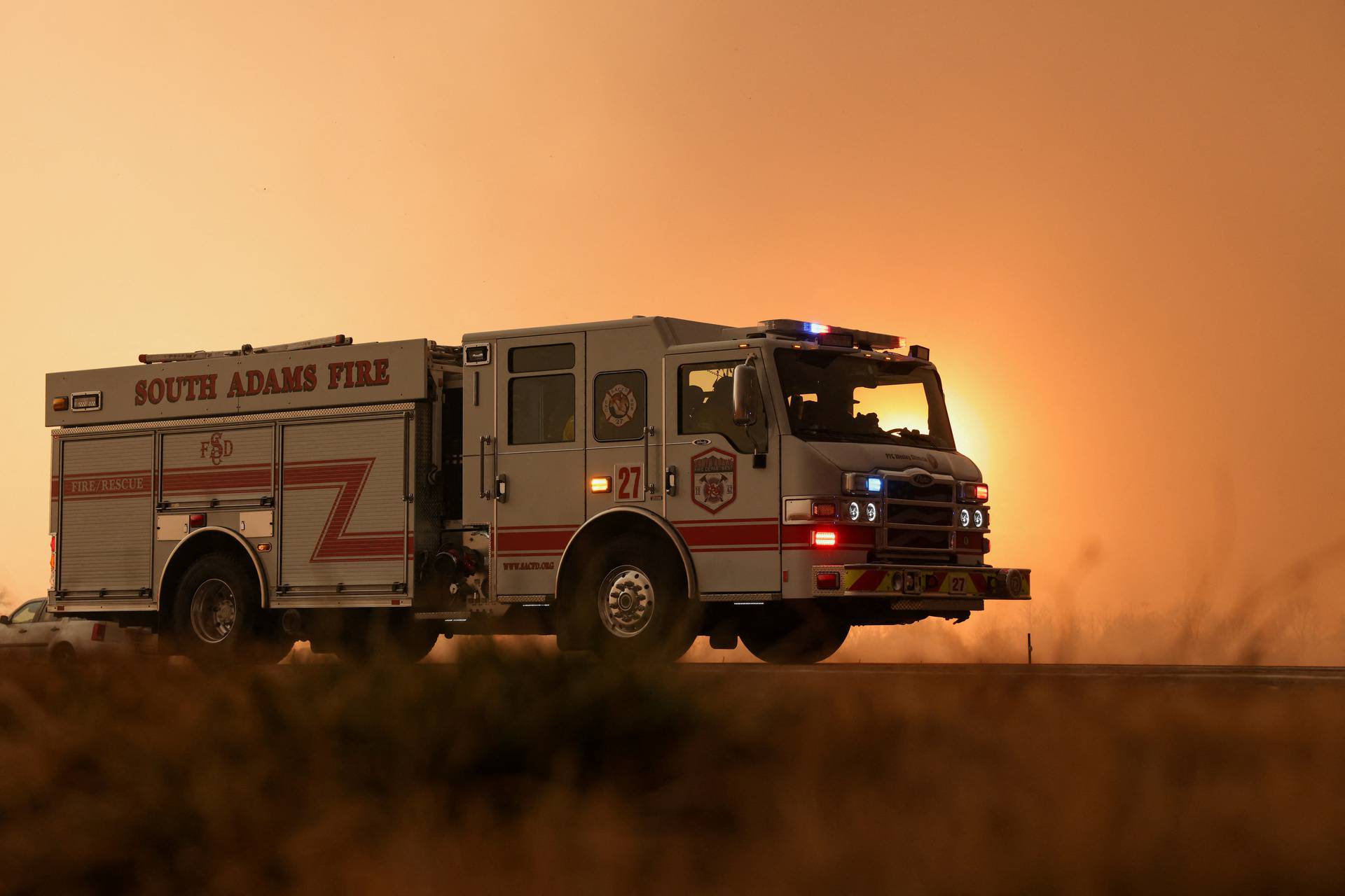 Wind-driven wildfires prompted an evacuation order for the entire town of Superior