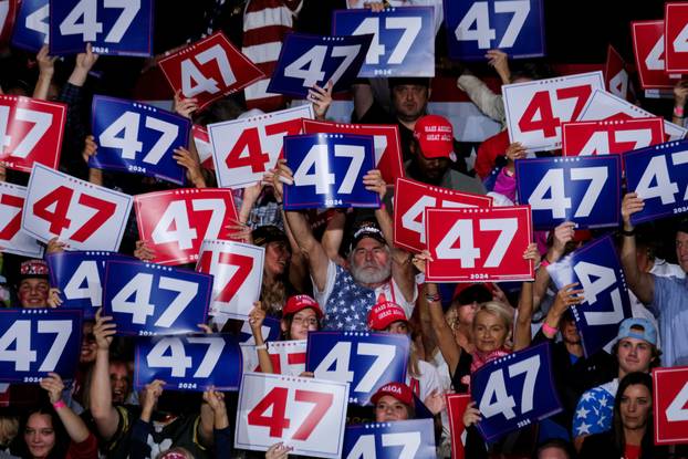 Republican presidential nominee and former U.S. President Donald Trump campaigns in Green Bay, Wisconsin