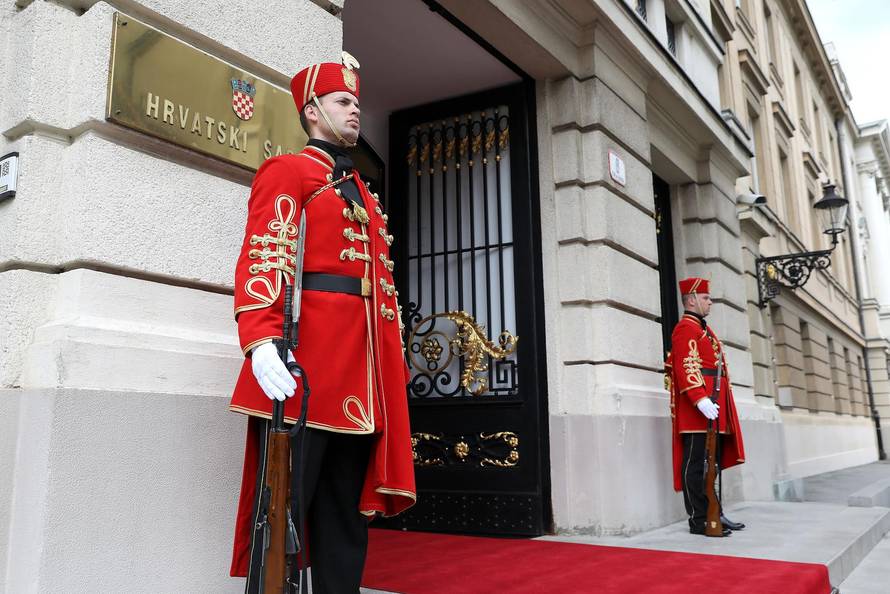 Zagreb: Počasna straža  povodom obilježavanja Dana Hrvatskog sabora