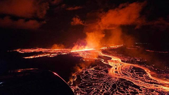 Volcano in Iceland erupts near Grindavik