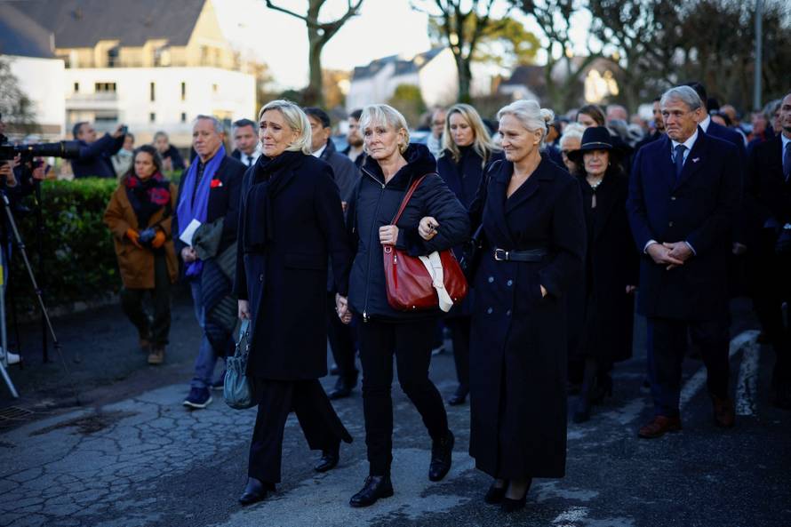 Funeral of late French far-right figure Jean-Marie Le Pen in La Trinite-sur-Mer