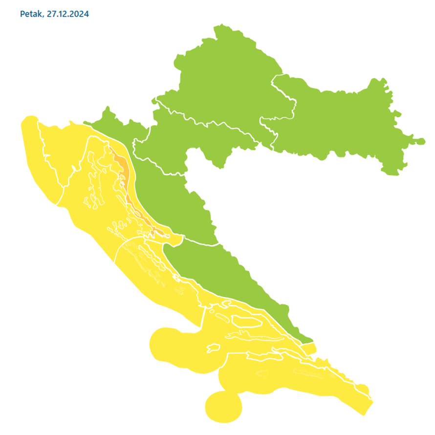 Olujna bura na Jadranu slabi. U petak sunčano, ujutro uz maglu. HAK: Za sva vozila otvorena A1