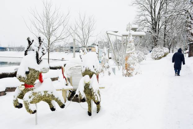 Snijeg je prekrio Sisak 