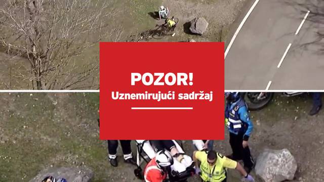 VIDEO Grozan pad biciklista u Baskiji: Prvak Toura na nosilima