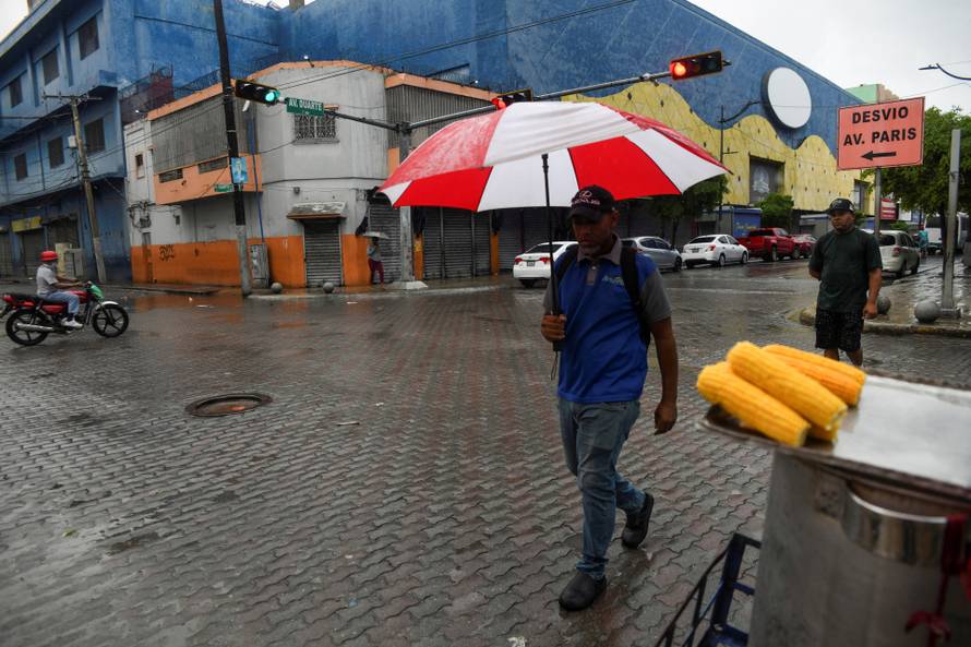 Tropical Storm Melissa brings rain to Dominican Republic, in Santo Domingo