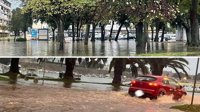 U Zadru je u sat vremena palo oborina koliko inače padne u mjesec dana: Grad 'zaplivao'...