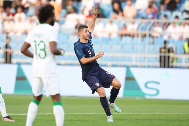 Rijad: Slavlje Andreja Kramarića nakon pogotka Saudijskoj Arabiji za 1:0