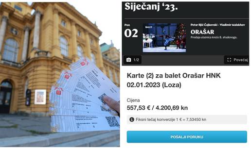 Karte za Orašara rasprodane u samo dva dana, na Njuškalu ih sad prodaju za više od 4000 kn