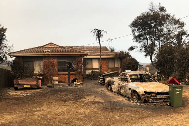 A view of a property impacted by the Currowan Fire in Conjola Park