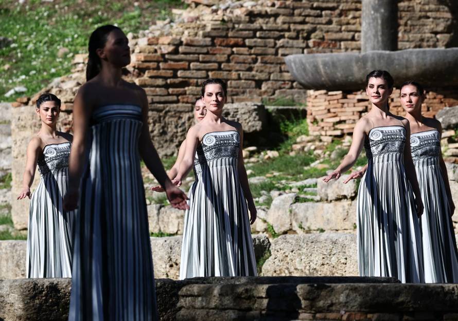 Dress rehearsal of the Olympics Flame Lighting Ceremony