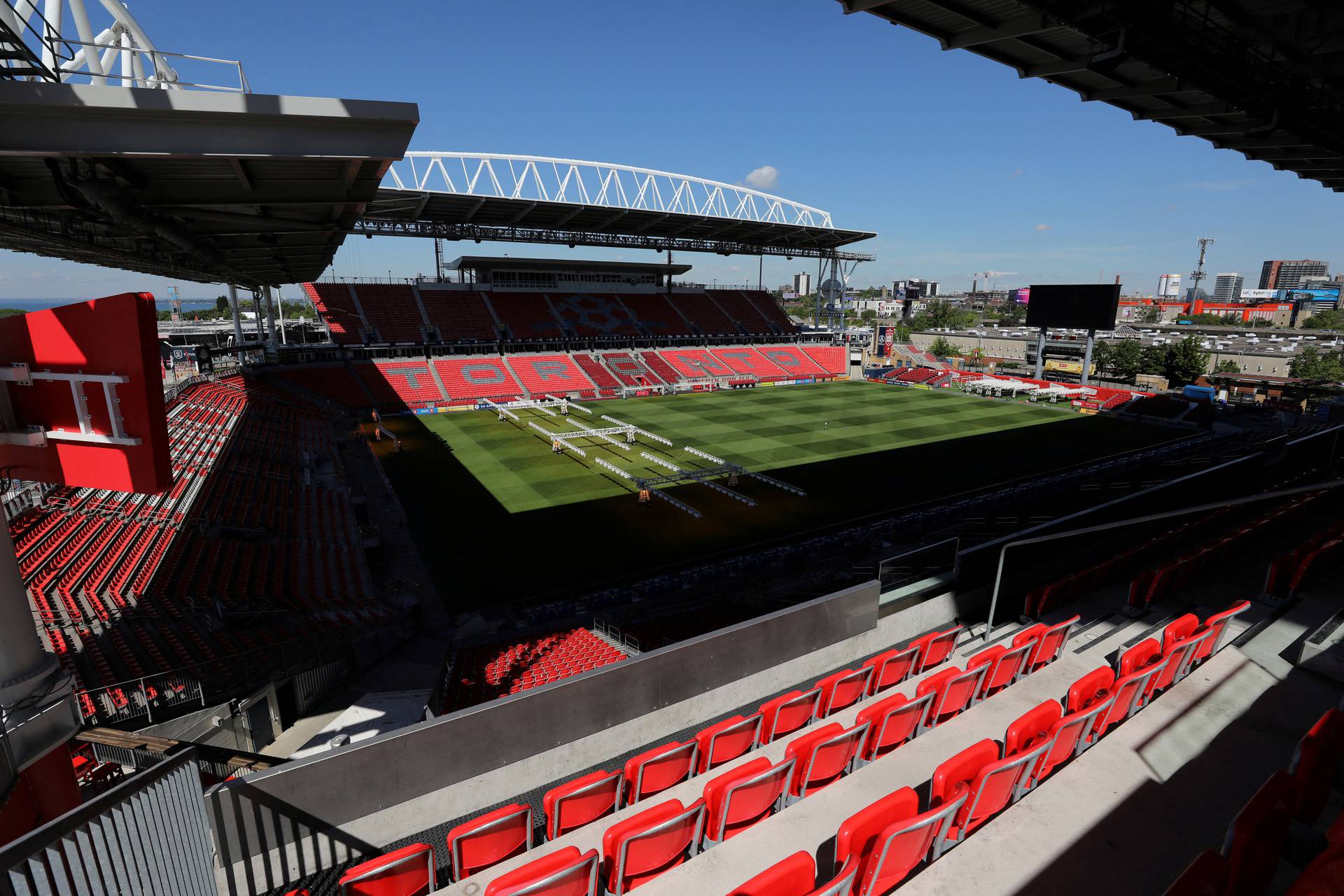 FILE PHOTO: General view of BMO Field stadium in Toronto