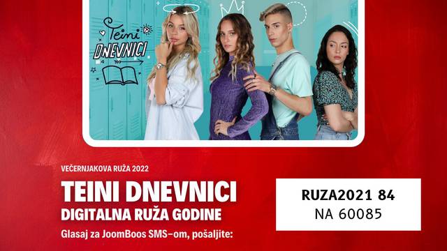Najgledanija teen serija u regiji, 'Teini dnevnici', nominirana je za prestižnu Večernjakovu ružu!