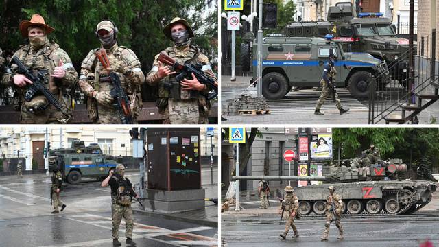 FOTO 'Protuterorističke mjere' u Moskvi, a Wagnerovi vojnici i oklopnjaci na ulicama Rostova