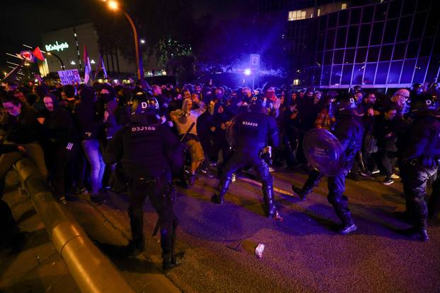 Spanish unions call a general strike in solidarity with Palestinians in Gaza, in Barcelona