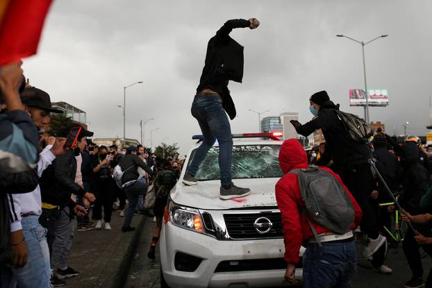 Protest against the tax reform in Bogota