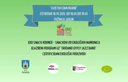 Na Ekološkoj tržnici na Jarunu 16.10. od 16 do 19 sati obilježiti će se  'Svjetski dan hrane'