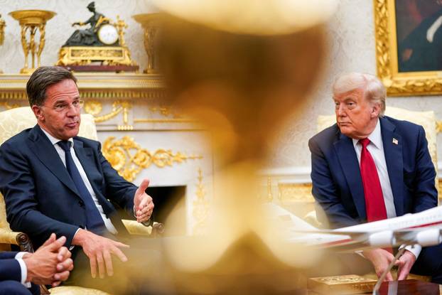 U.S. President Donald Trump meets with NATO Secretary General Mark Rutte at the White House in Washington, D.C.