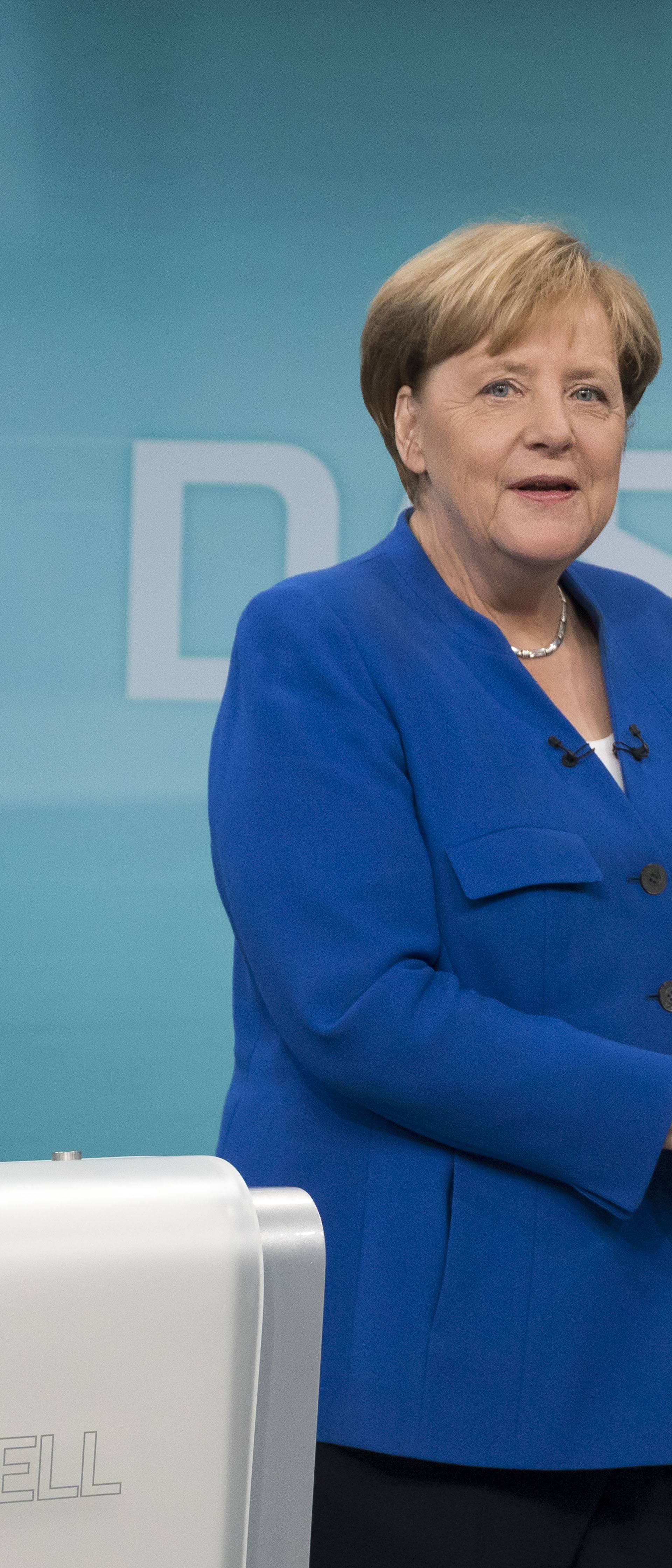 TV duel - Angela Merkel and Martin Schulz