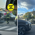Auto završio na krovu nakon sudaru u Zagrebu: 'Stigli su i vatrogasci. Sve je puno stakla'