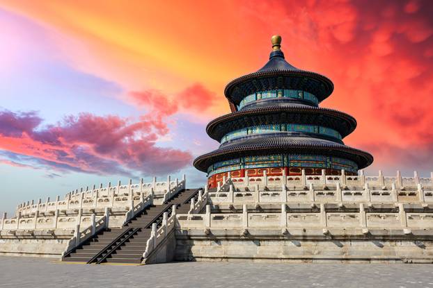 Temple,Of,Heaven,Landscape,At,Sunset,In,Beijing,chinese,Cultural,Symbols