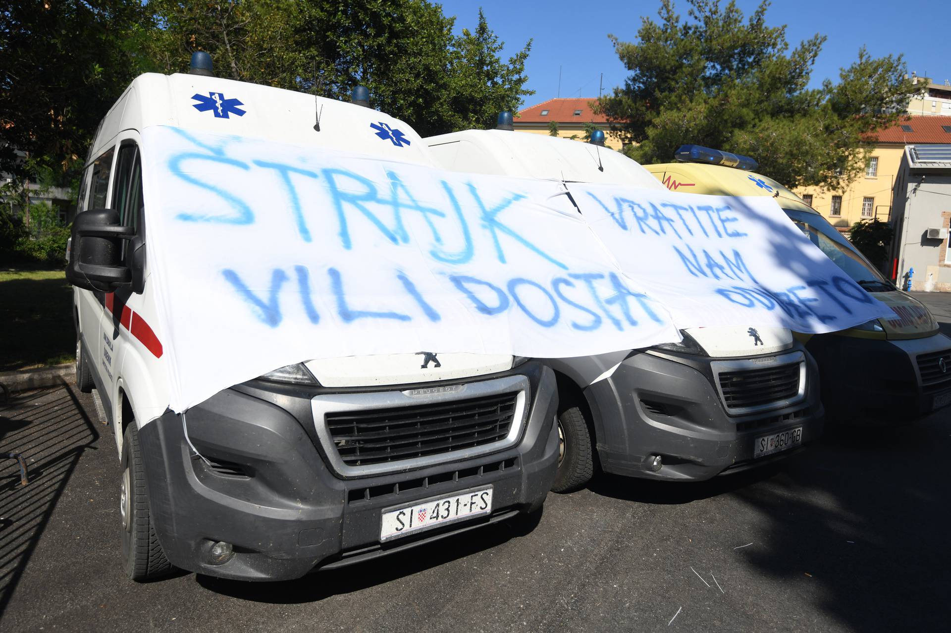 Šibenik:  Vozači sanitetskog prijevoza od danas su u štrajku