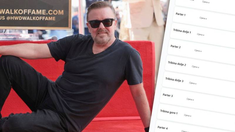 Ulaznice za nastup Gervaisa u Areni Zagreb su planule u samo par sati! Evo koje su još ostale