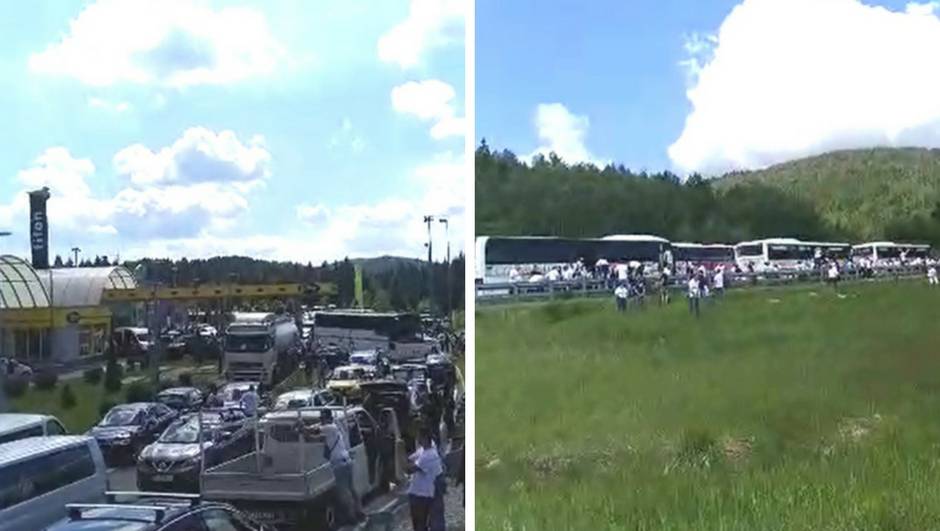 Navala za Maksimir: Armada blokirala promet na autocesti