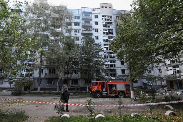 Aftermath of a Russian missile attack in Dnipro