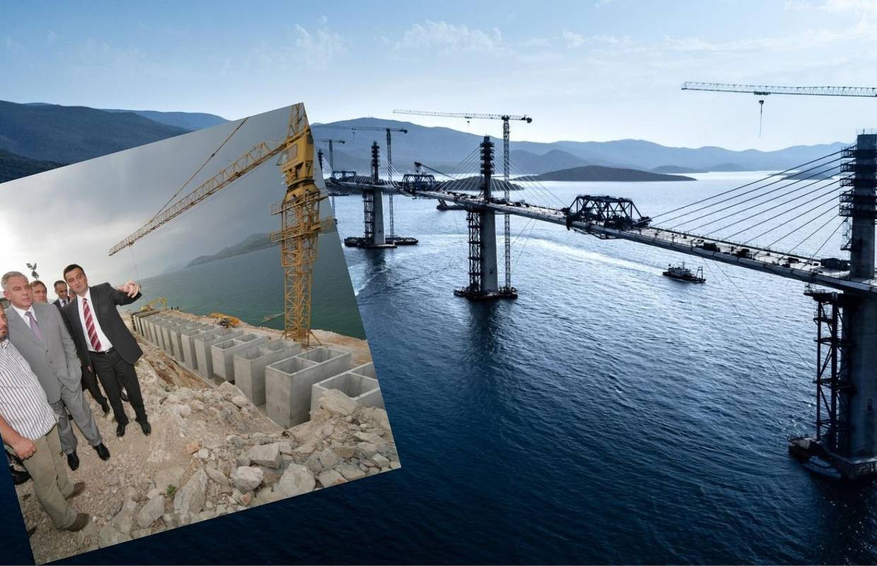 Sanader je radove na Pelješkom mostu otvorio 2005. Kinezi će ga u srijedu konačno spojiti
