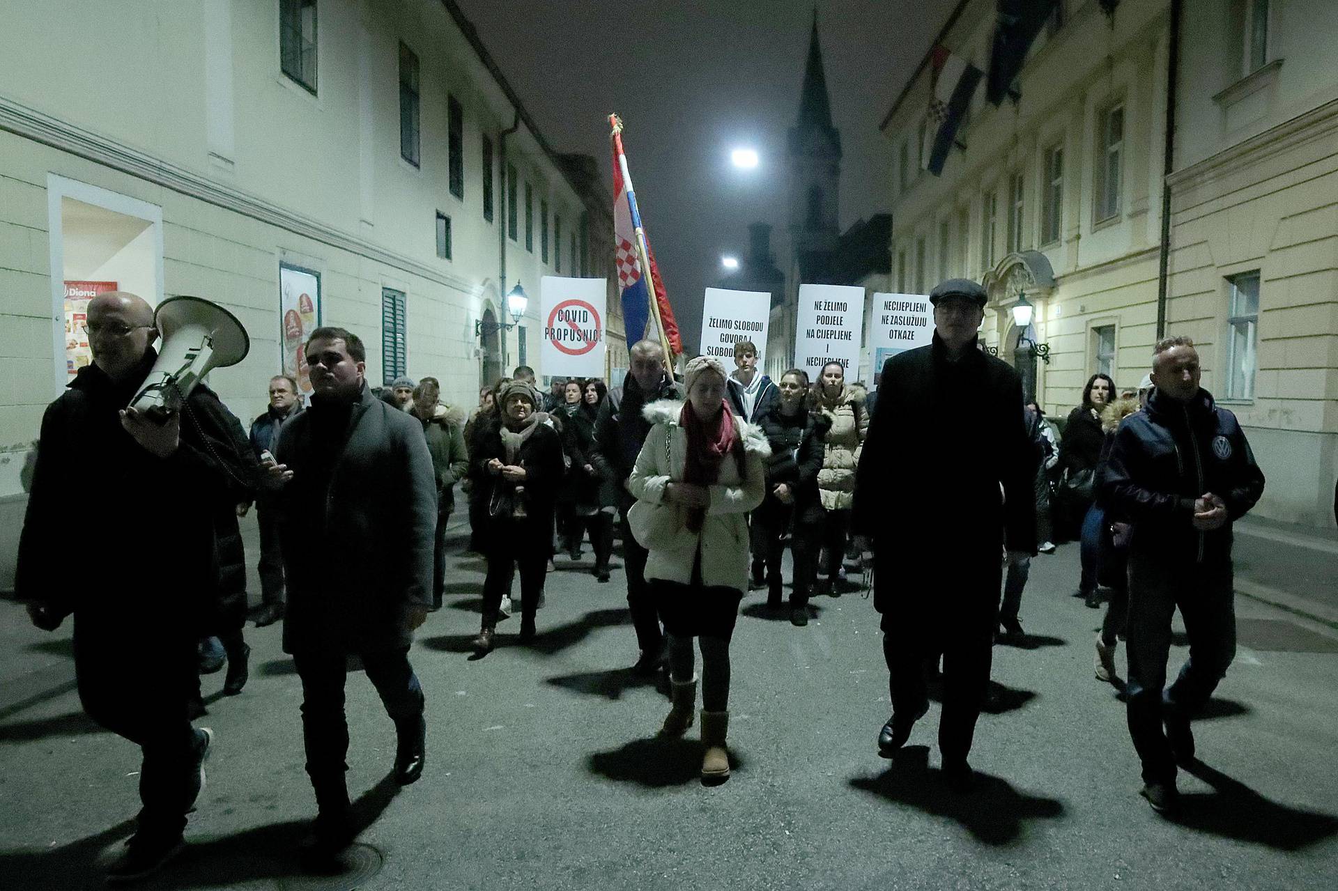 U Zagrebu održan još jedan prosvjed protiv covid mjera