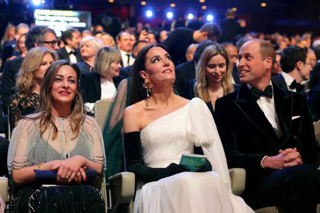 Britain's Prince William and Catherine, Princess of Wales, attend 2023 BAFTA Film Awards in London