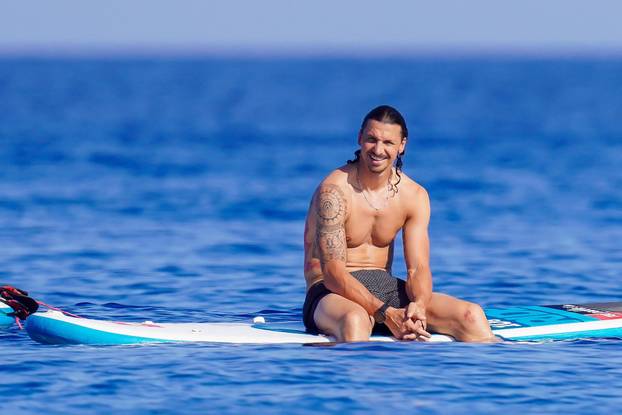 Zlatan Ibrahimovic and his wife Helena enjoy holiday with their kids on a yacht in St-Tropez