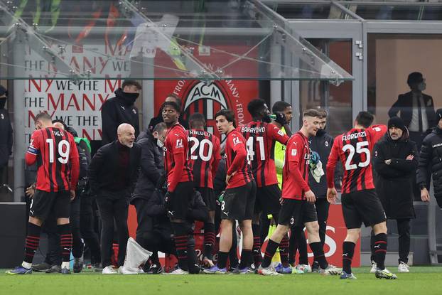 Italian football Coppa Italia match - AC Milan vs Genoa CFC