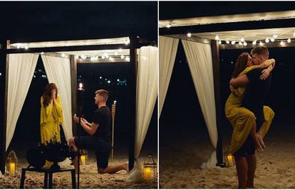 Skočila mu u zagrljaj: Zubac je na Bahamima zaprosio Kristinu