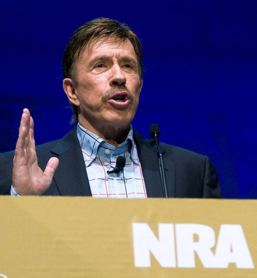 FILE PHOTO: Actor Norris speaks during the National Rifle Association's 139th annual meeting in Charlotte