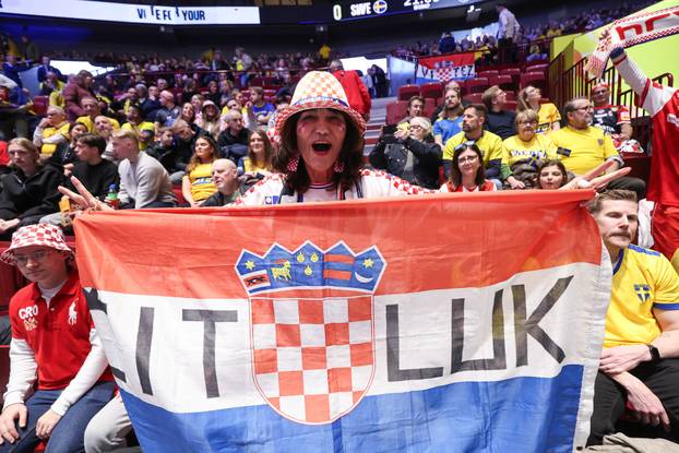Susret Švedske i Hrvatske u prvom krugu EHF Europskog prvenstva,navijači