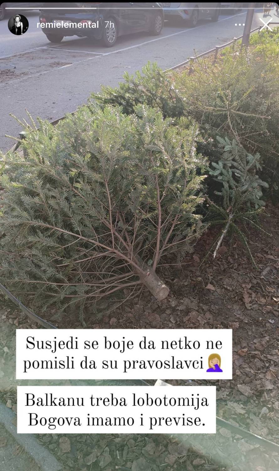 Remi iz Elementala komentirala bačene borove: 'Susjedi se boje da ne ispadnu pravoslavci...'