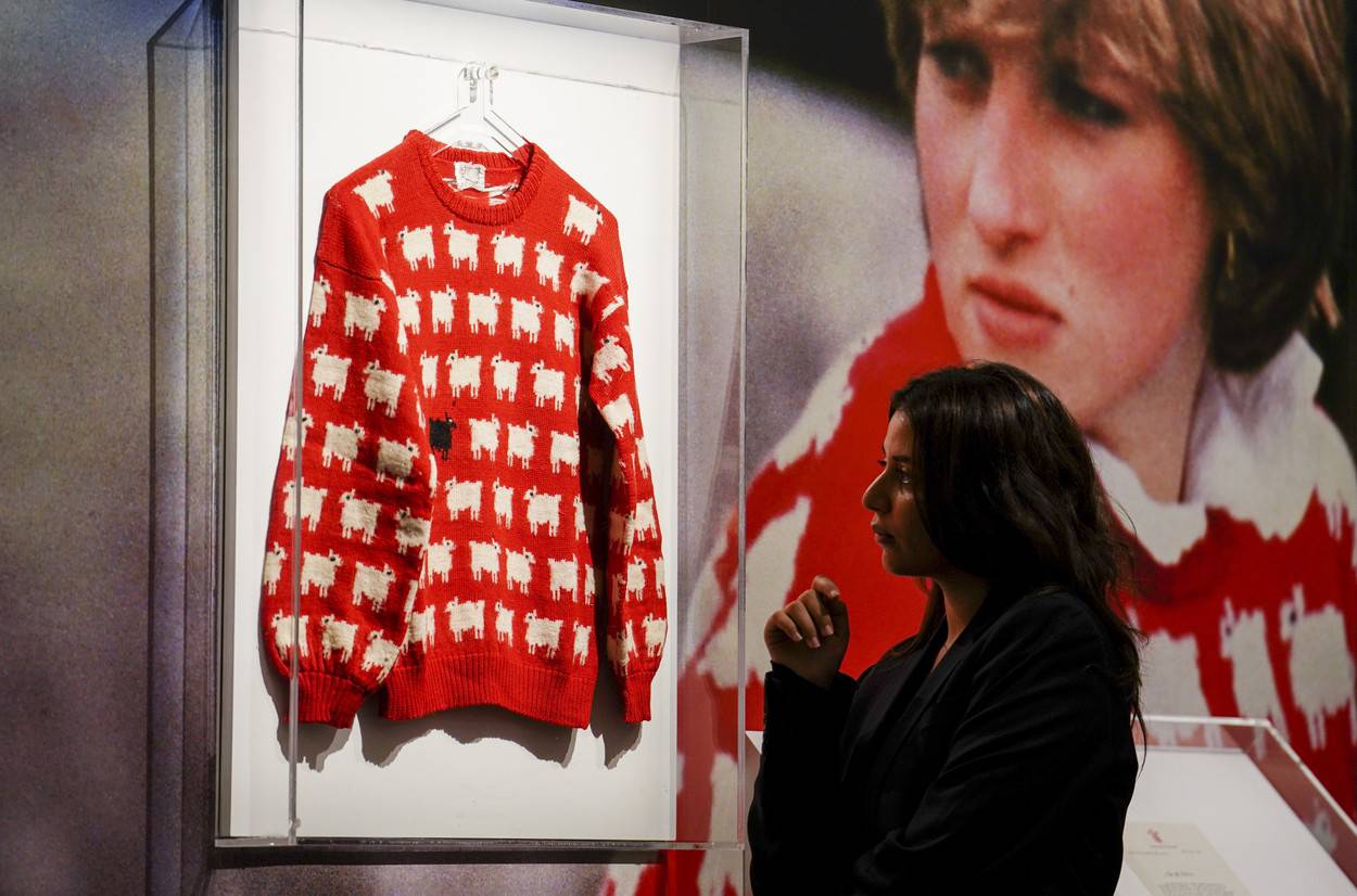 Diana, Princess of Wales' black sheep jumper sale