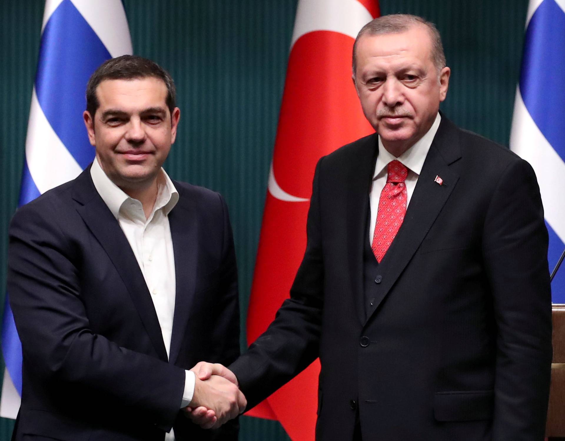 Turkish President Erdogan meets Greek Prime Minister Tsipras in Ankara