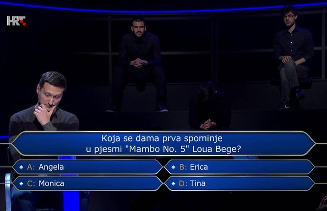 Karlo briljirao, ali na nesretnom 13. pitanju za 250.000 kuna presudila mu je Erica iz pjesme