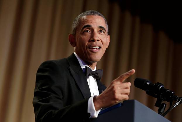 President Barack Obama speaks at the White House Correspondents
