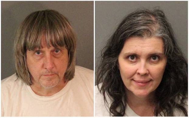 FILE PHOTO: A combination photo of David Allen Turpin and Louise Ann Turpin as they appear in booking photos in Riverside County