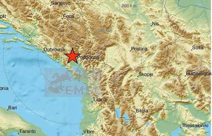 EMSC greškom objavio da je bio potres jačine 4,5 u Crnoj Gori
