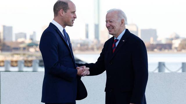 U.S. President Biden meets Britain's Prince William at the John F. Kennedy Library, in Boston