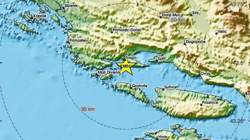 Drugi je ovo potres koji je danas pogodio Dalmaciju: 'Izletili smo iz kuće, bilo je silovito i glasno!'