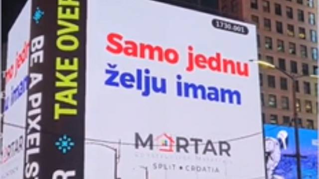 VIDEO 'Samo jednu želju' imaju u New Yorku! Parola Hajduka zasjala je i na Times Squareu