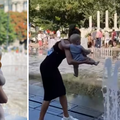 FOTO Blanka Vlašić i dalje uživa u Budimpešti s obitelji: Maleni Mondo se zabavljao u fontani
